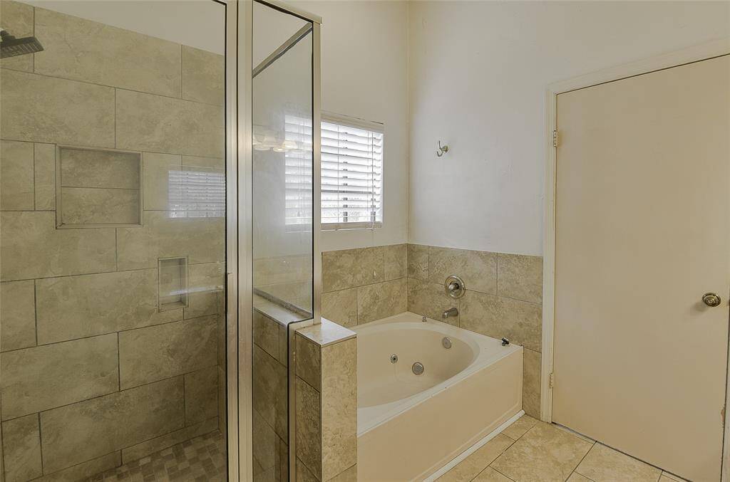 Separate tub and shower