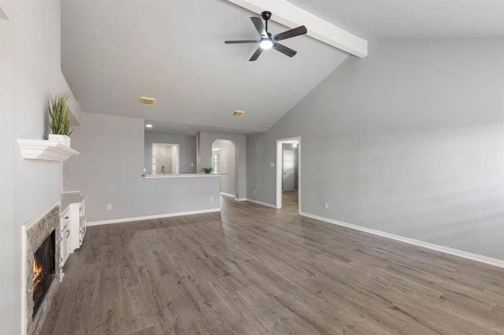 The kitchen opens to the living room, making visiting with family and friends while preparing meals convenient.