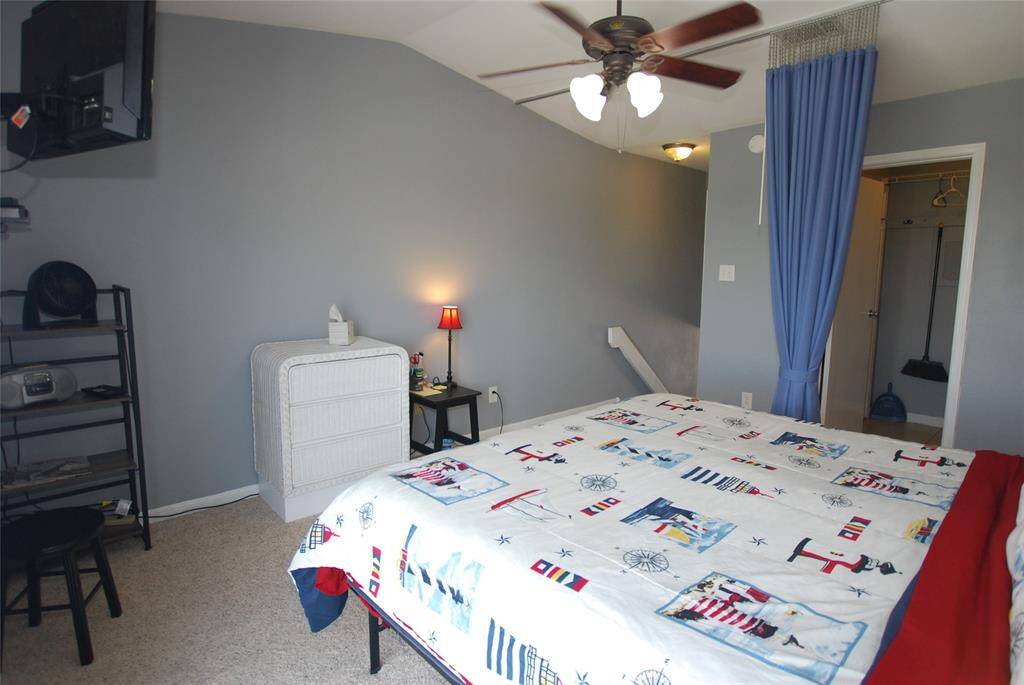 Bedroom is large enough for a king bed and additional furniture.