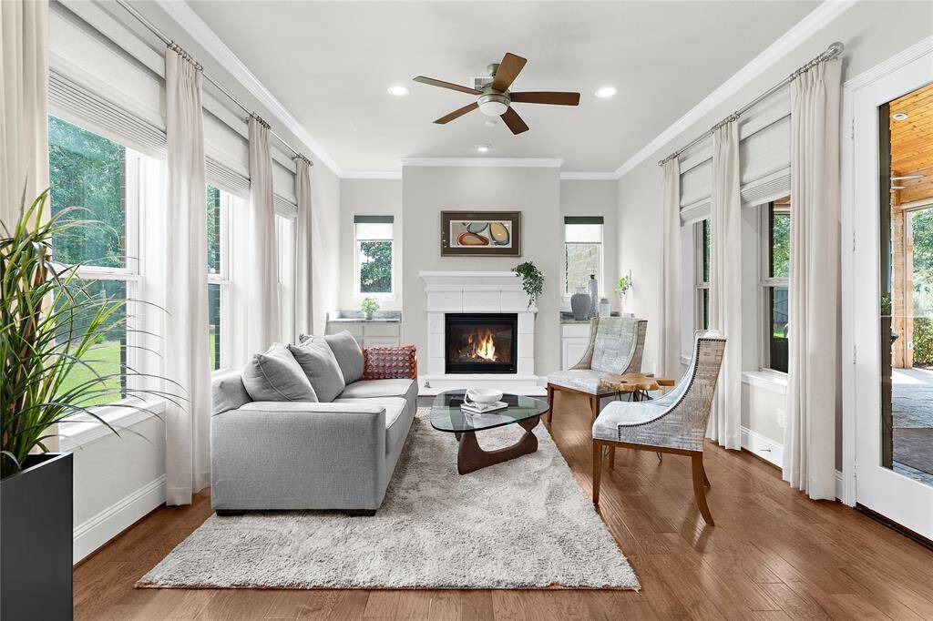 I love how this additional space is being used as a cozy sitting area for families to gather.