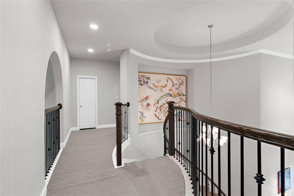 Upstairs elegant hallway.