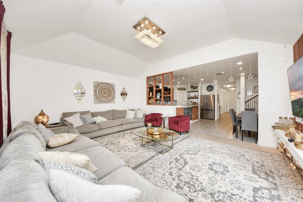 Another view of the large living space.