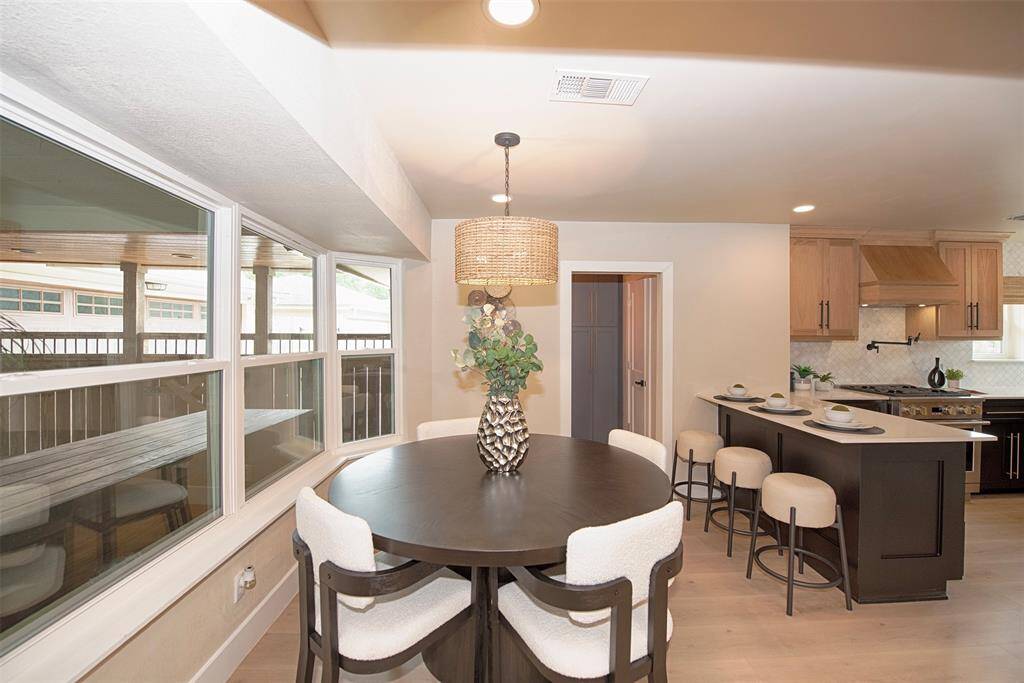 Next to the kitchen is a spacious dining area for entertaining with friends and family.