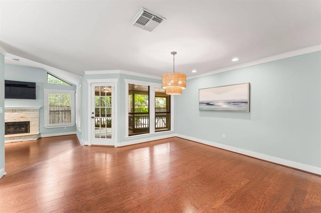 Dining area sits at the center of the home.