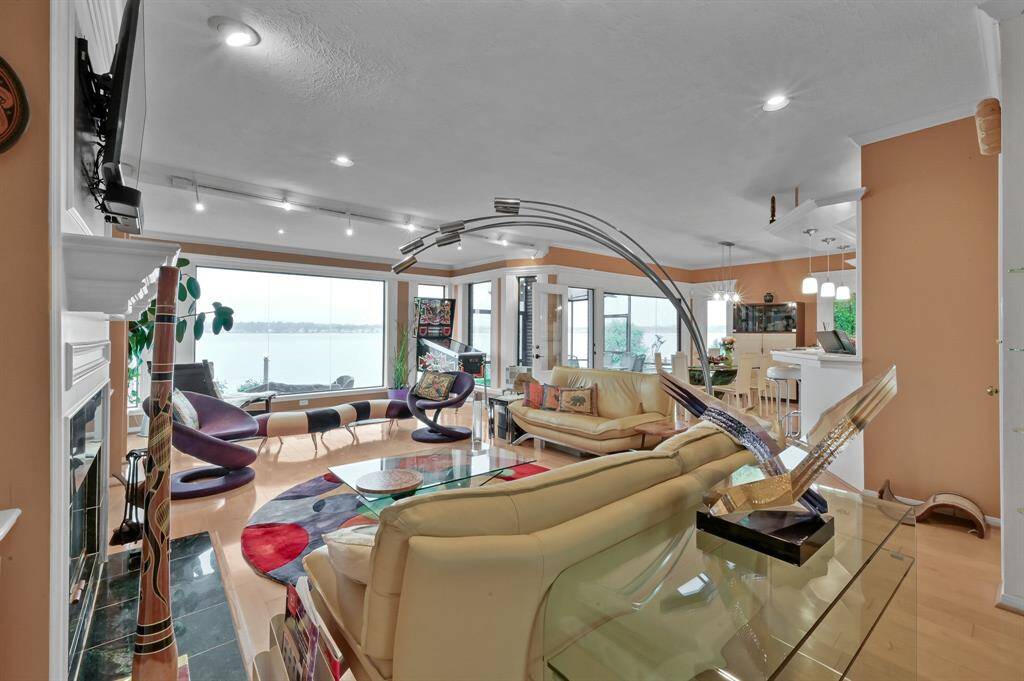 Water views from the front entry