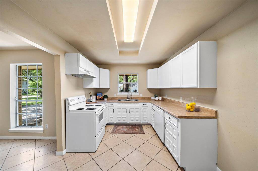 An abundance of counter and cabinet space.