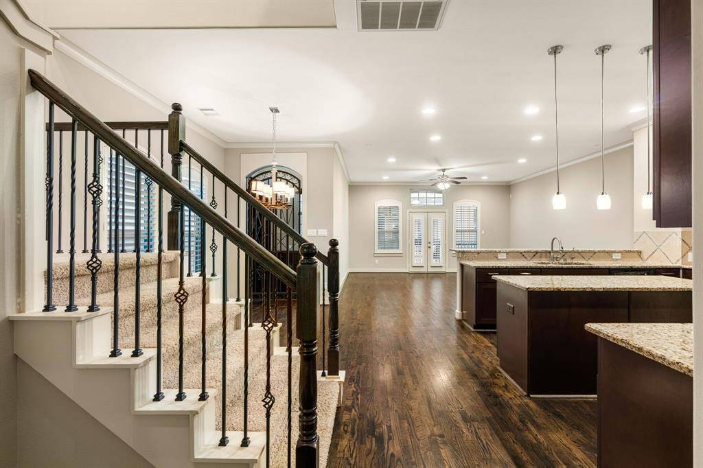 Beautiful and open space floor kitchen/living combo.