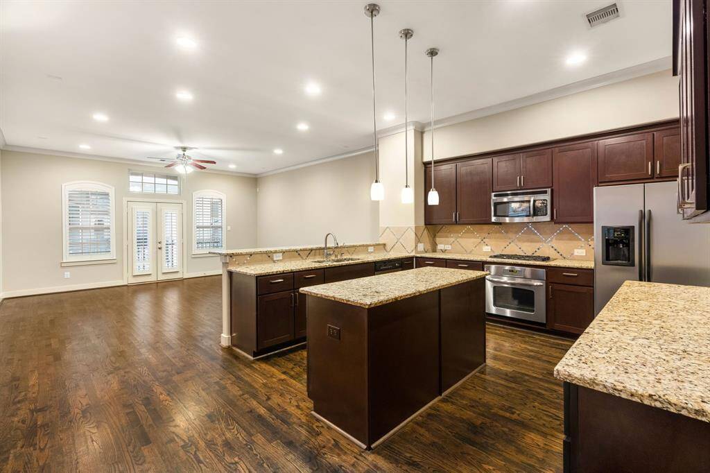 Massive kitchen with huge island, which all have granite countertops by the way!