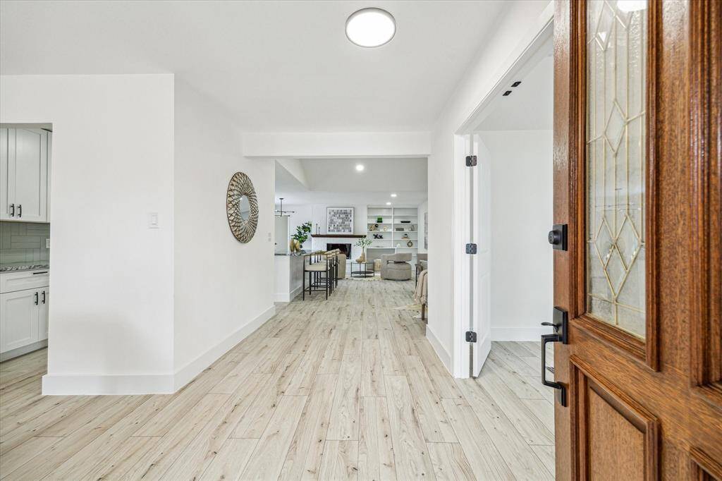 Upon entry, the study is on the right and dining room is on the left