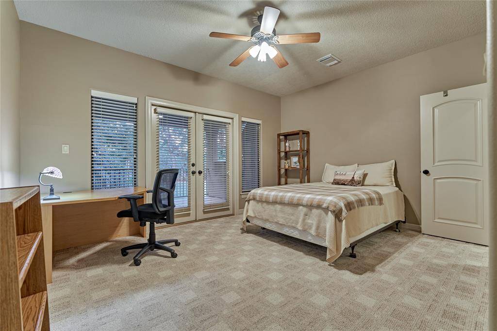 Luxurious secondary bedrooms feature designer carpeting and private ensuites. Enjoy direct access to a covered balcony with stunning views of the backyard and golf course.