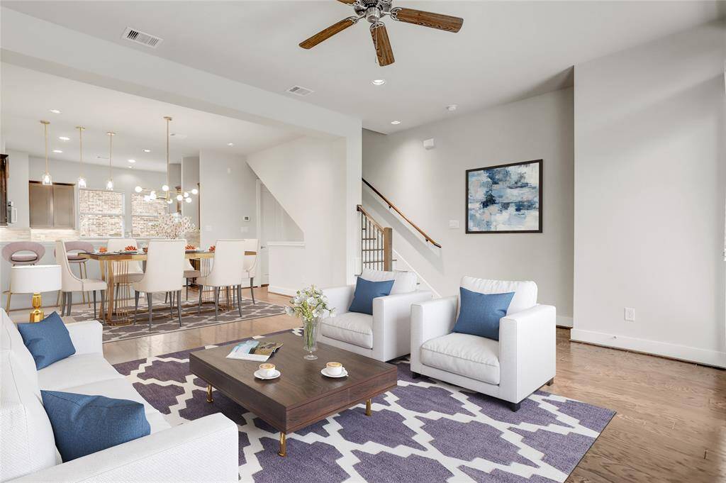 Enjoy fun with family and friends in this spacious and open Family Room featuring large windows allowing for wonderful natural light, wood floors, LED recessed lights and access to a large covered Balcony.*Virtually Staged