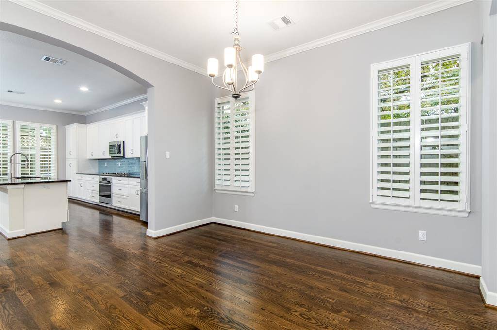 The dining room provides a great space to entertain!
