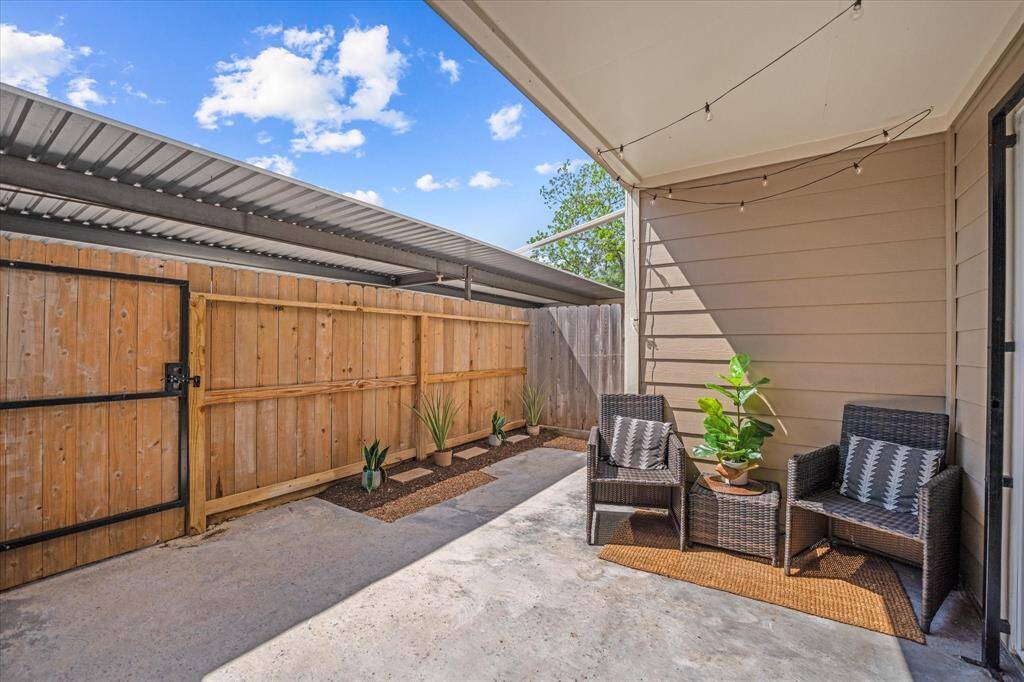 Enjoy drinks on the covered patio
