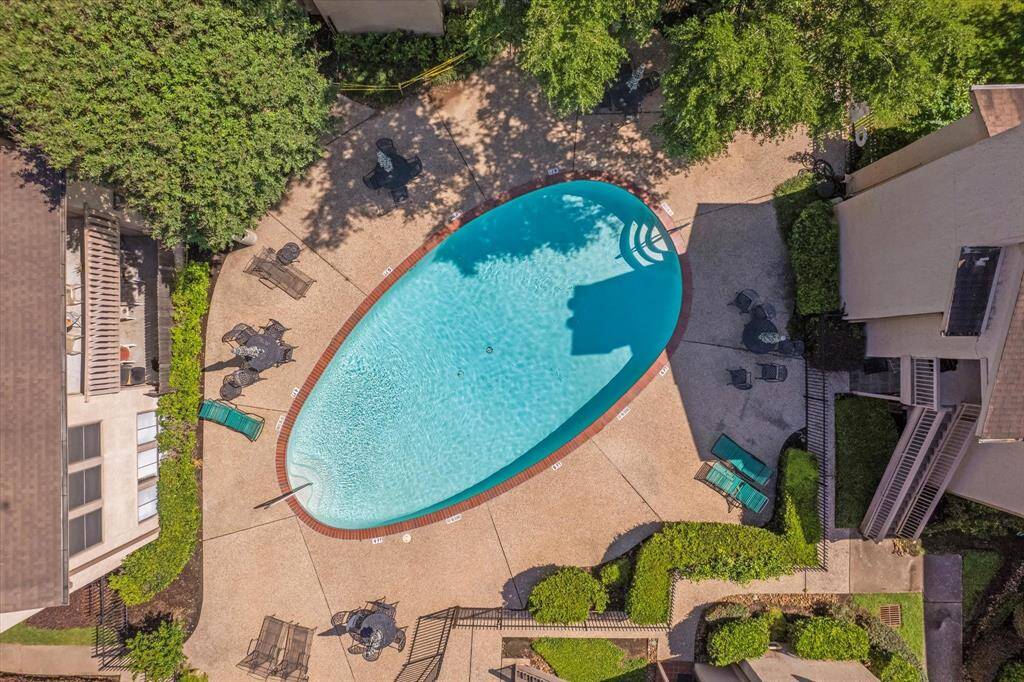 Aerial view of the community pool