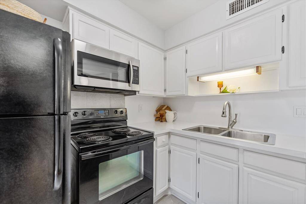 Kitchen with ample counterspace and storage.