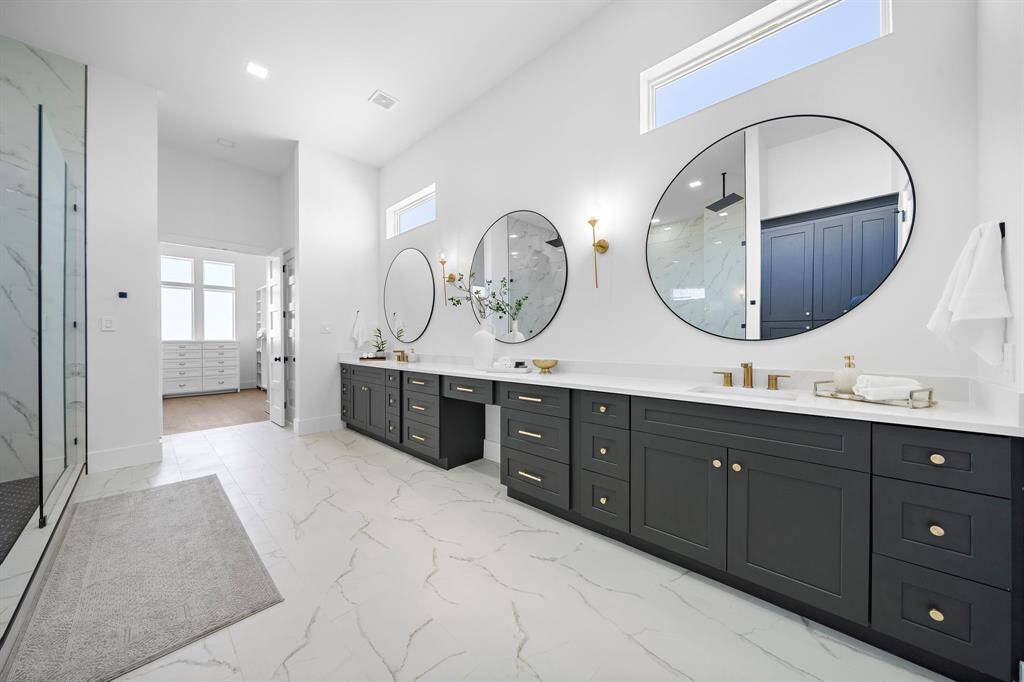 The Primary Bathroom with his and hers vanity!