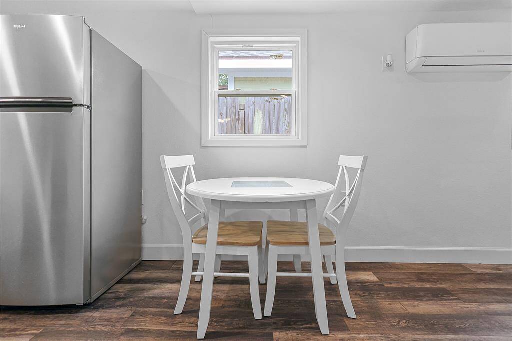 Appoint a dining space for entertaining and enjoying meals.