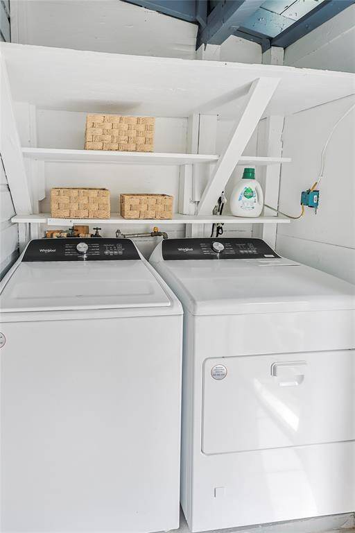A bright and functional laundry room with washer and dryer connections, ready to make chores a breeze!