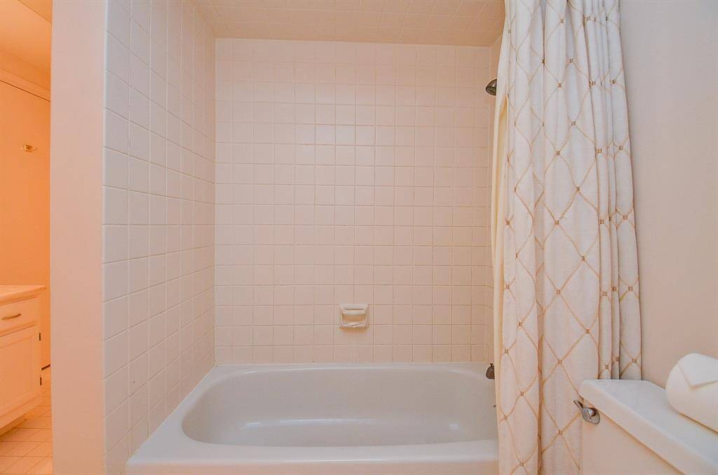 There is a tub/shower in the secondary bath.
