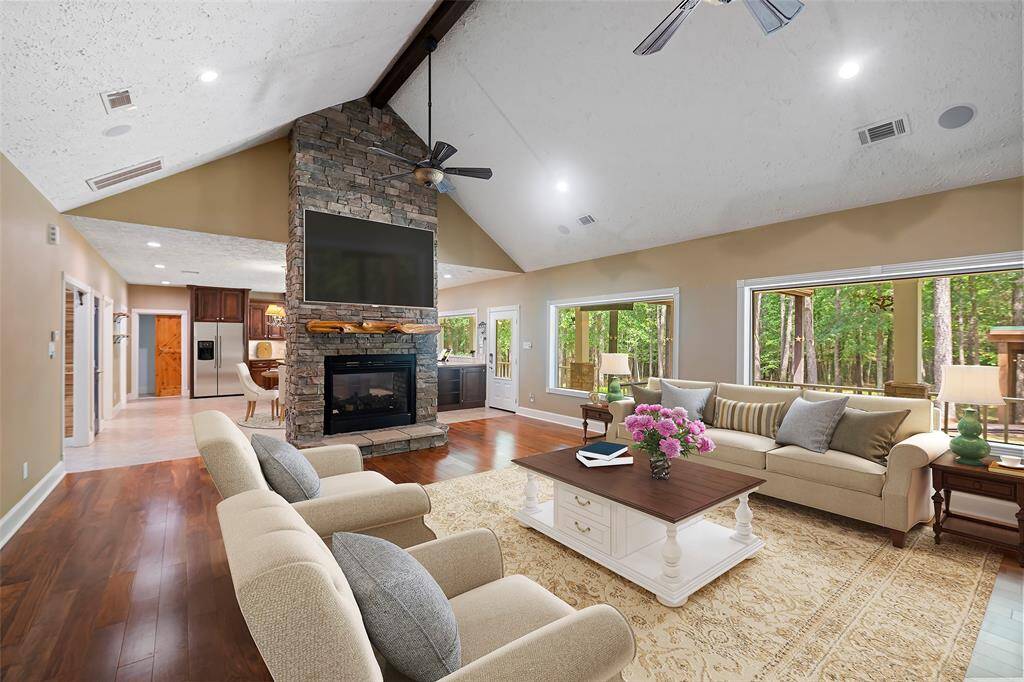 Curl up on the couch, next to a roaring fire, and watch the BIG game with family and friends, or maybe you prefer a quite spot to just sit and relax, this space does it all!