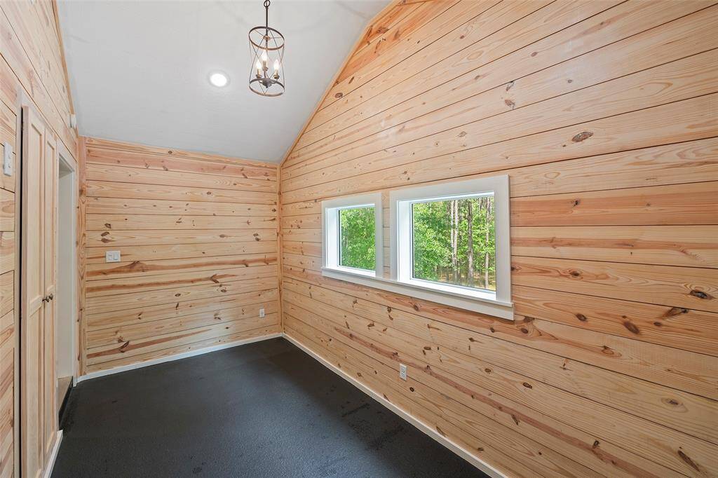 This area was converted into a bedroom with amazing views!  The wood touches are just fabulous!