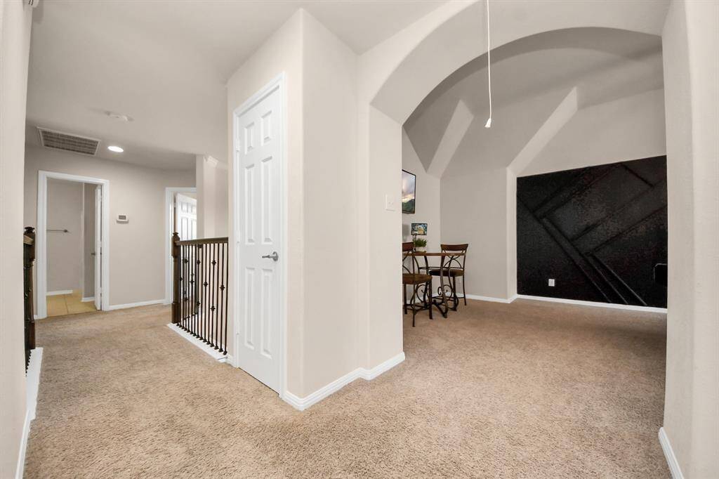 You will find a game room, three bedrooms, and a rest room located on the second floor of the home.