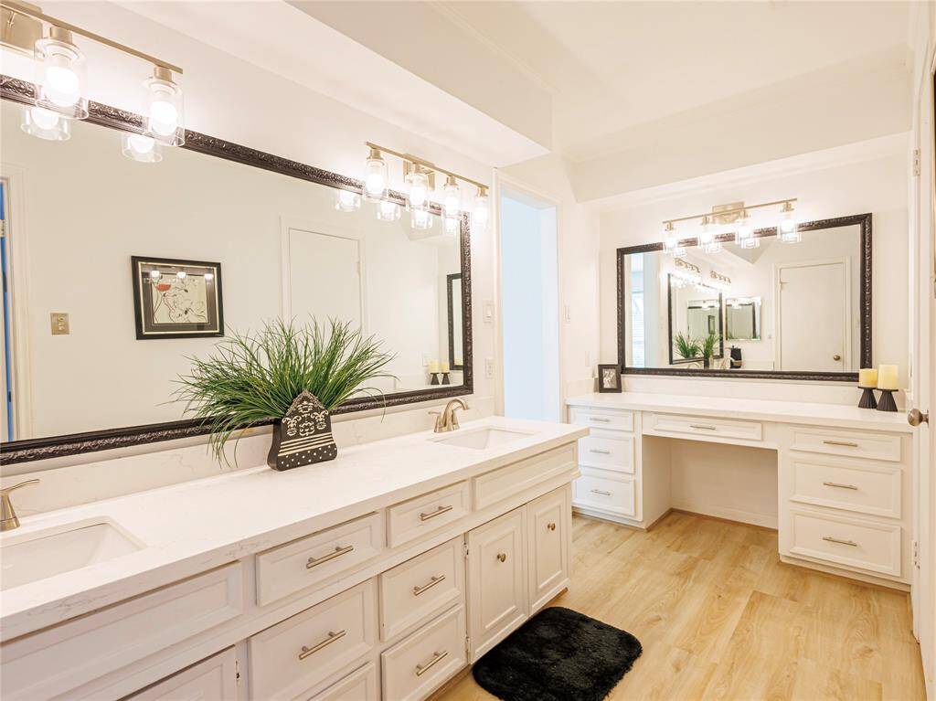 Lots of counterspace in master bath.