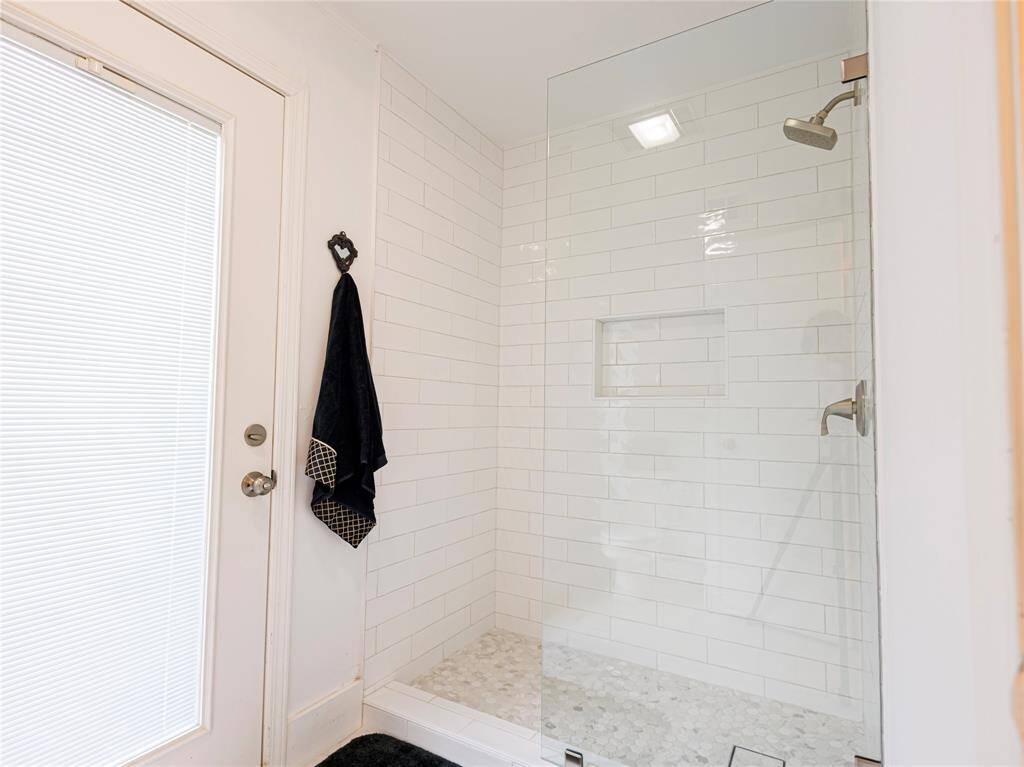 New walk-in shower in master bath.