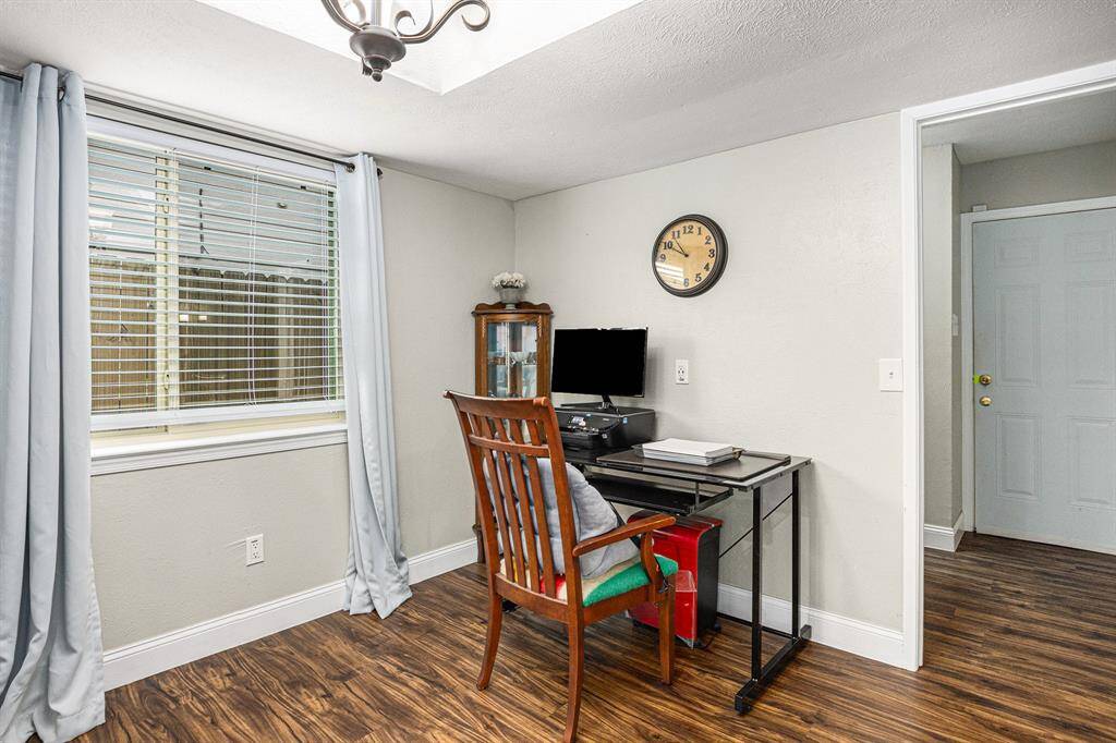Breakfast space or flexible space for an office open to utility room