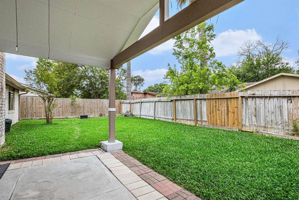 Plenty of yard space in addition to the patio