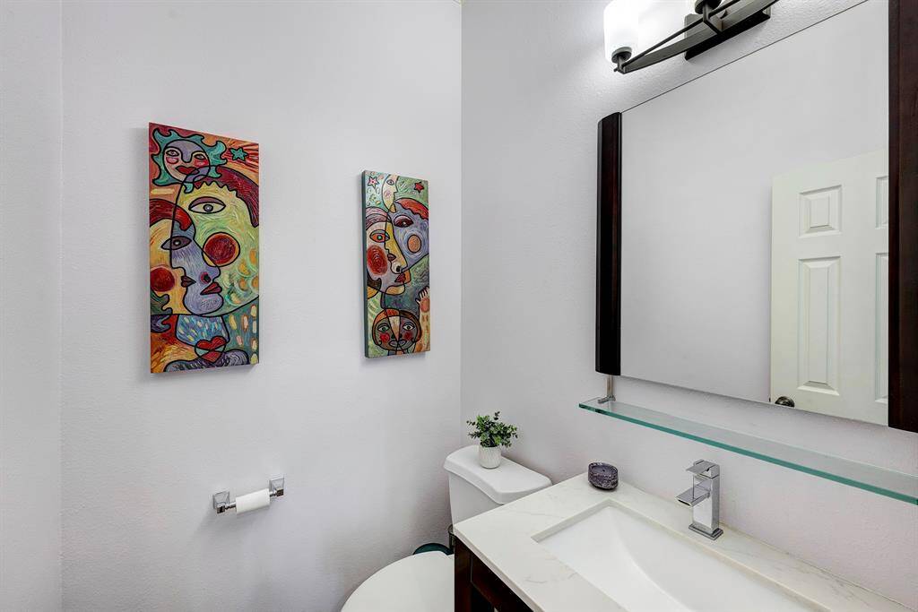 First floor powder room