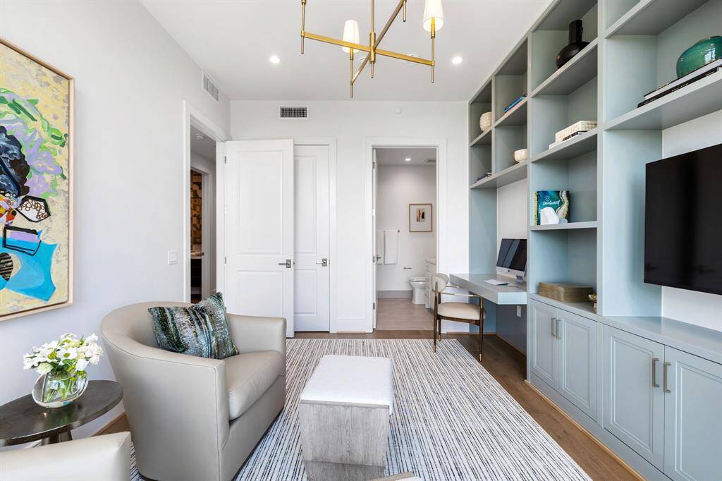 Alternate view of the secondary En-suite guest bedroom with the option for an upgrade built-in book shelves and cabinetry