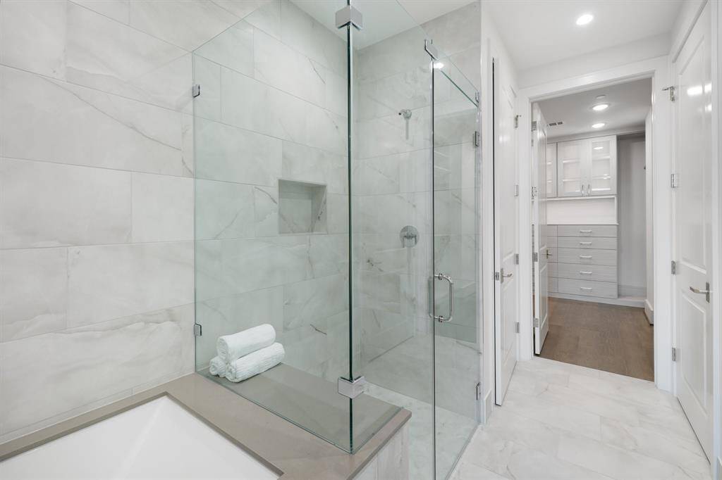 Walk-in shower.