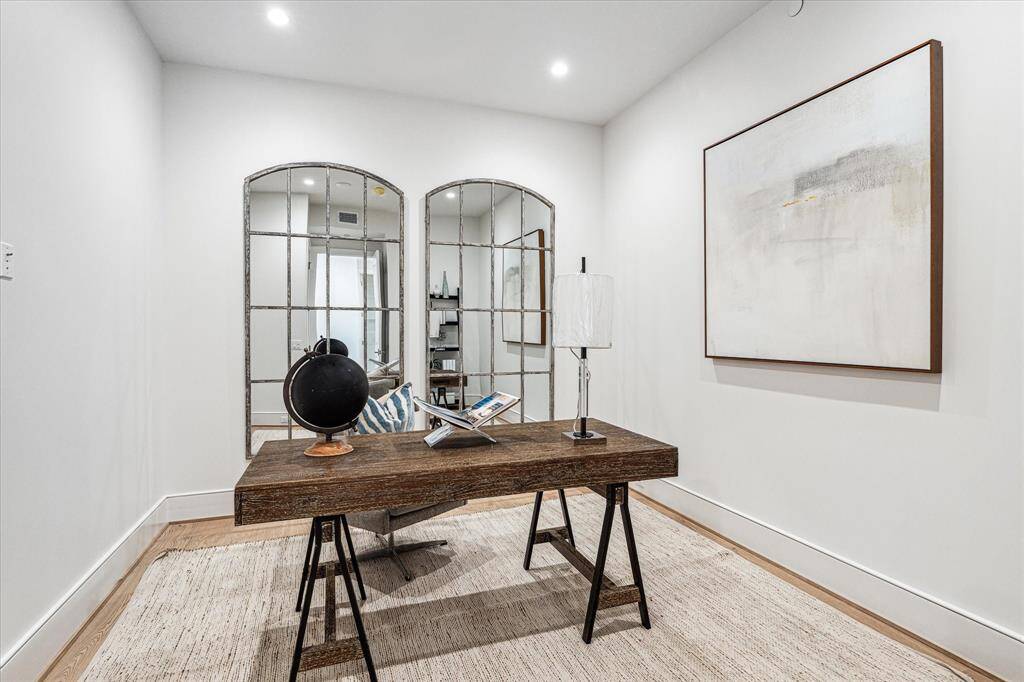 Private home office/study with a closet that can be an optional sleeping space