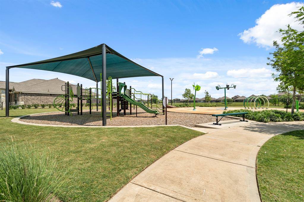 Covered playground for the kids to play.