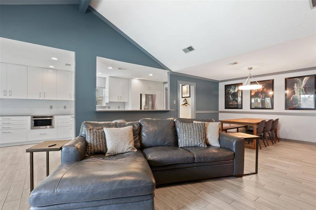 The kitchen is open to living room making it functional for everyday living.