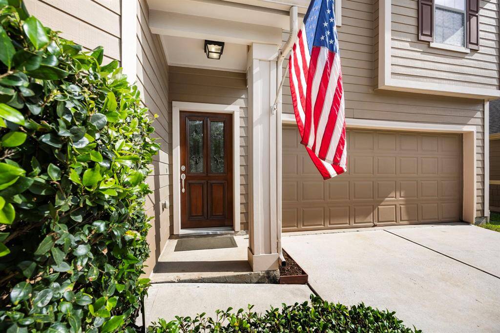 You will enter the home through the newly refinished solid wood door!