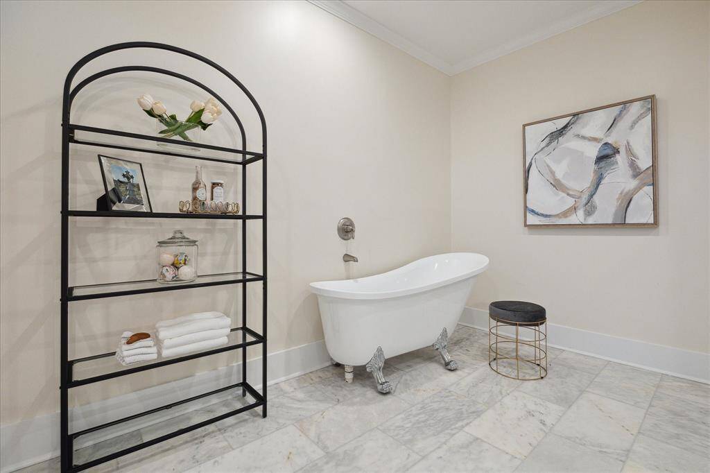 Enjoy an evening bath in your very own crawfoot tub.