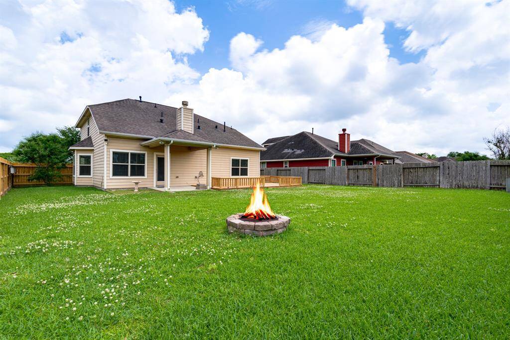 Backyard with Fire Pit