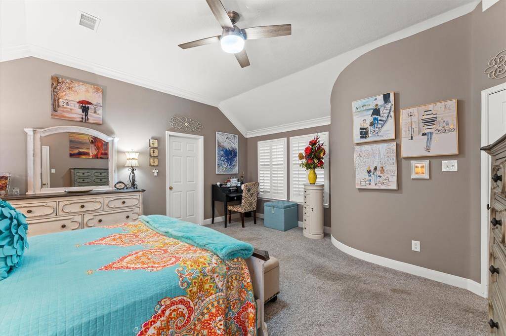 Large primary room with his and hers closet.