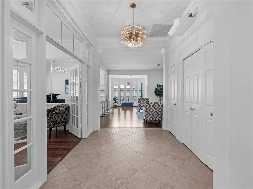 The generous, open floor plan allows you to see from front to back.