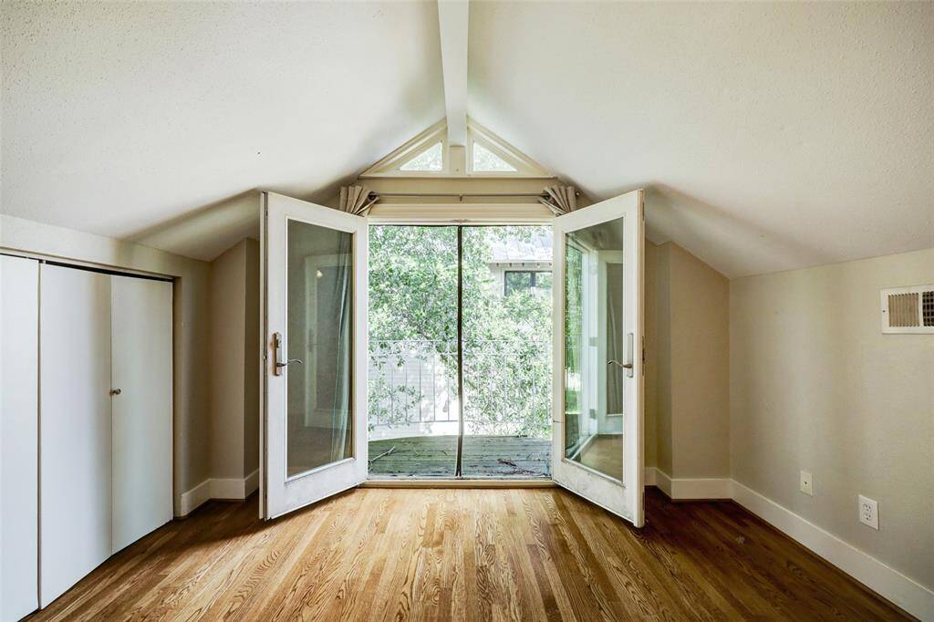 Your own private balcony off the primary bedroom, upstairs.