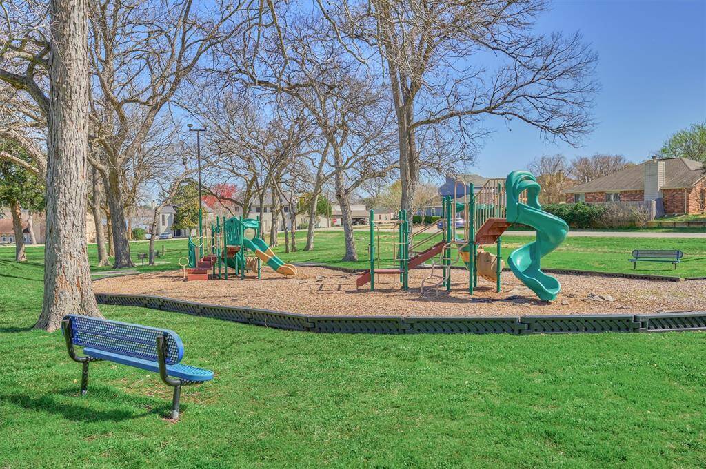 The community park, located near the pool and clubhouse, also features swings for added enjoyment.