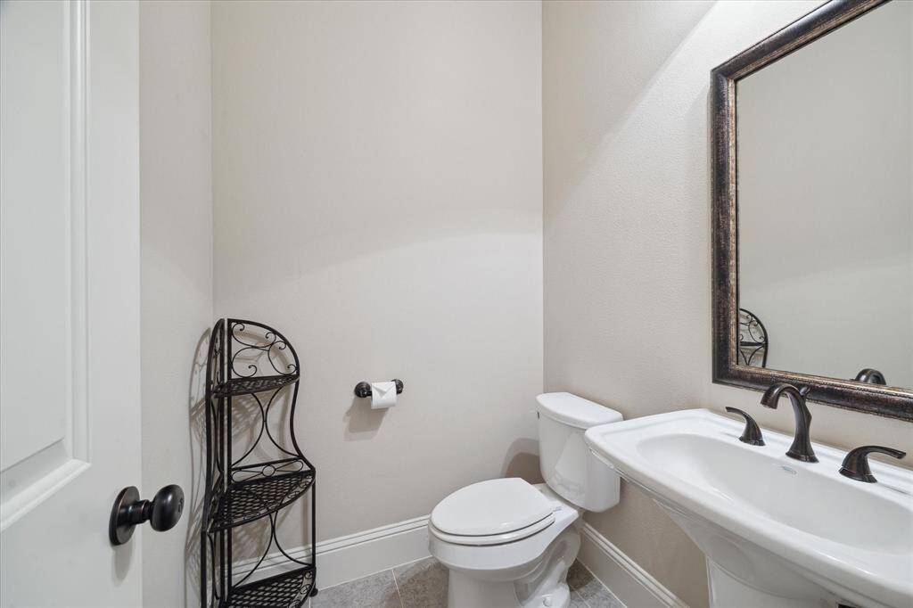 One of two half baths.