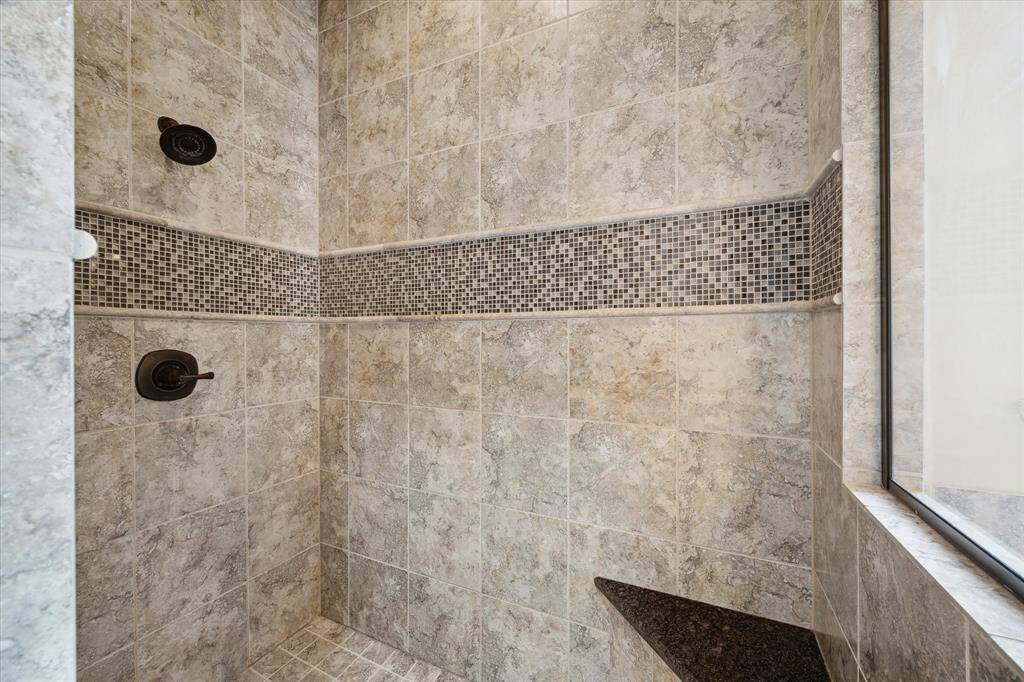 Shower in main bathroom.