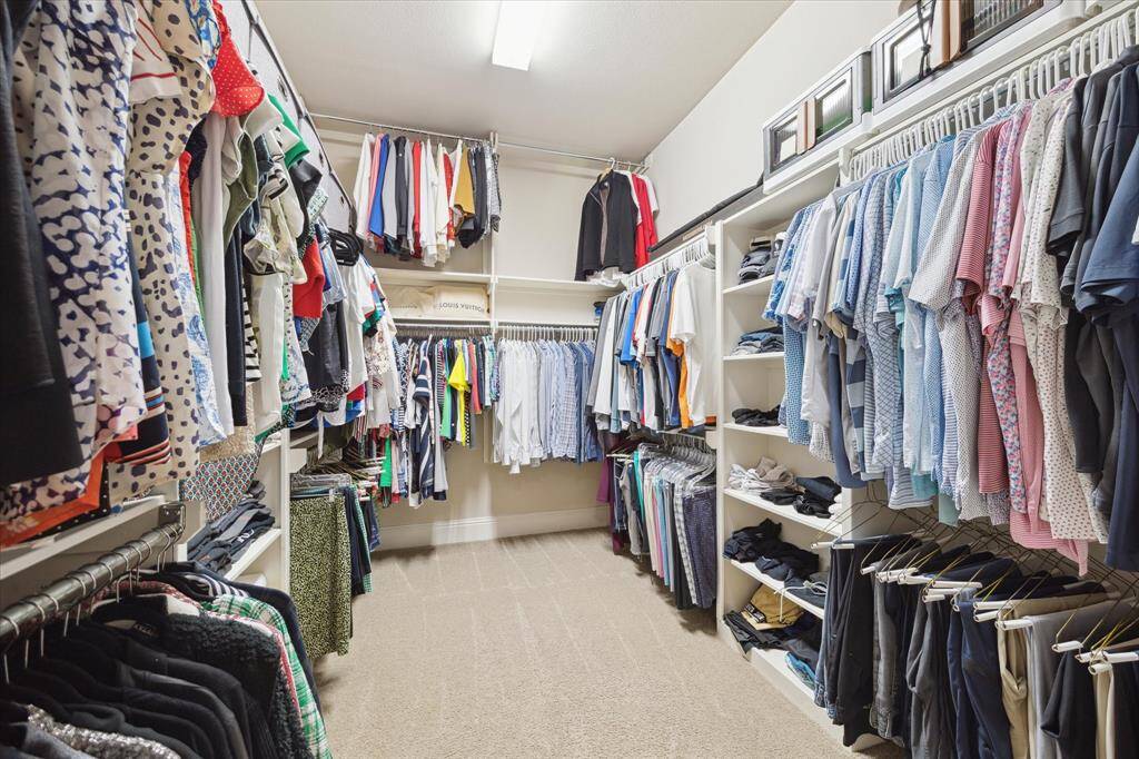 Super closet in main bedroom.