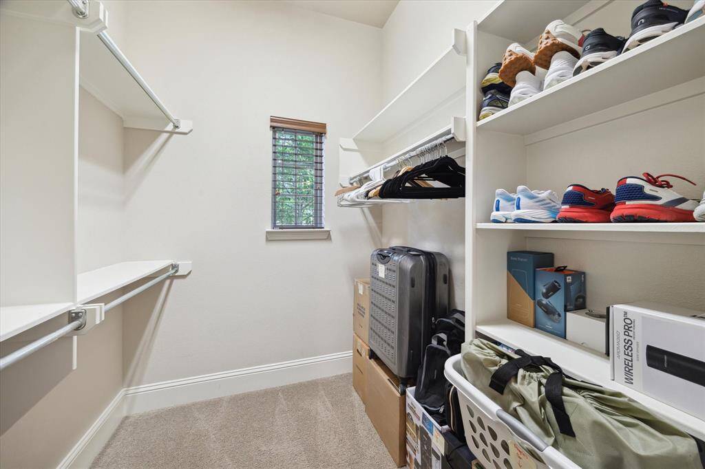 Closet in downstairs secondary bedroom.