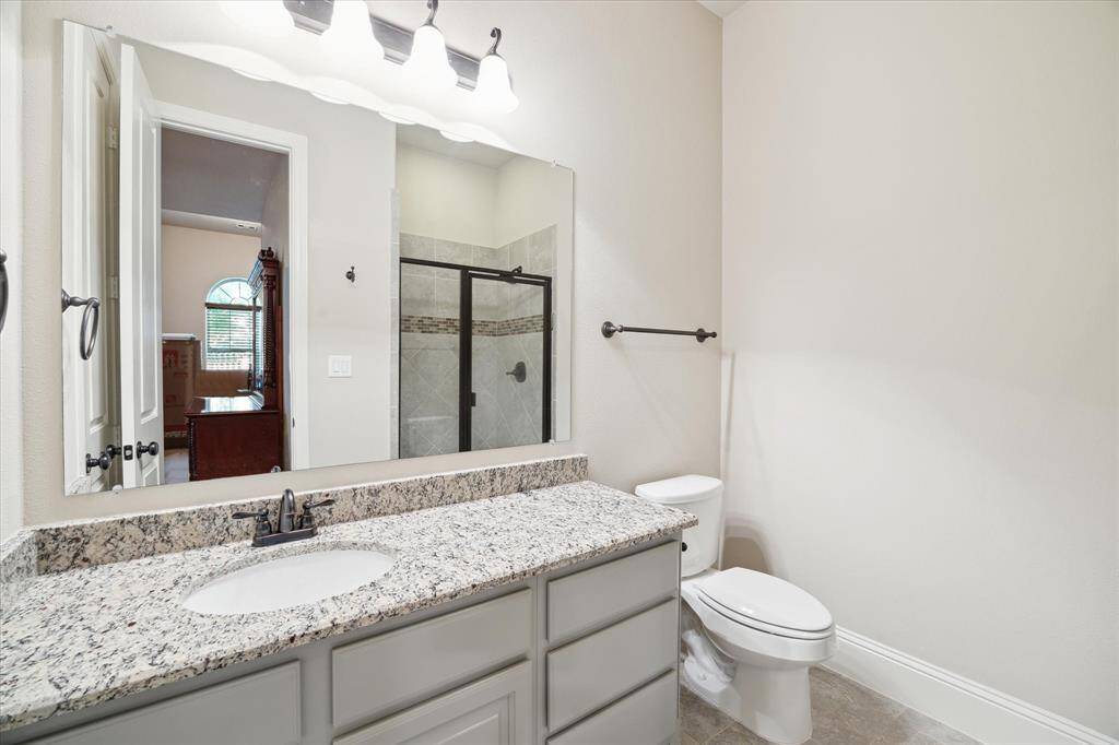 En suite bathroom downstairs.