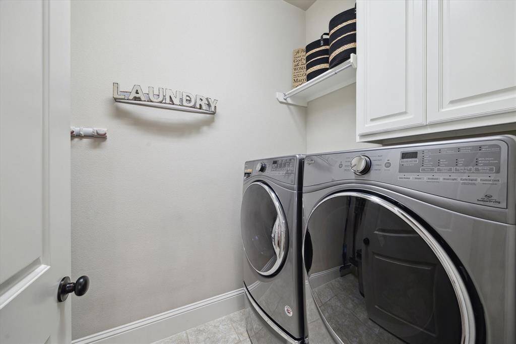 Utility room is downstairs.