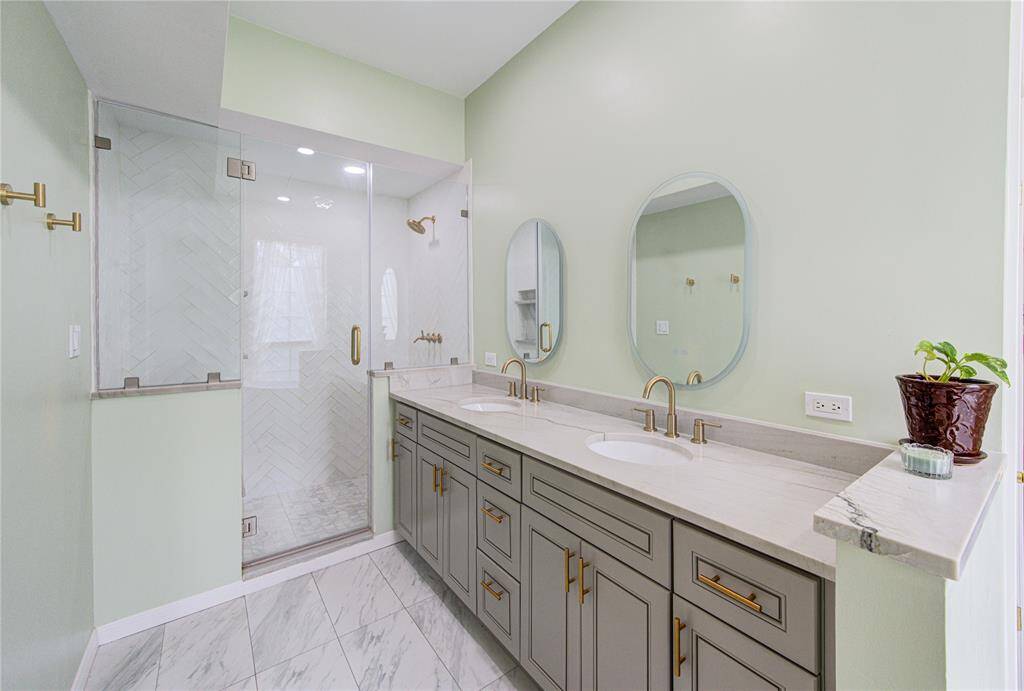 Designer primary bathroom!